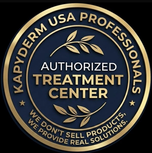 Kapyderm USA Professionals Authorized Treatment Center badge - Restore Hair Now, Pearland TX